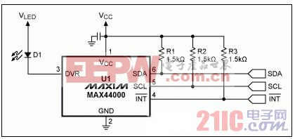 圖1. MAX44000的標(biāo)準(zhǔn)配置