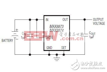 MAX8873,MAX8874低压差、120mA线性稳压器数据资料