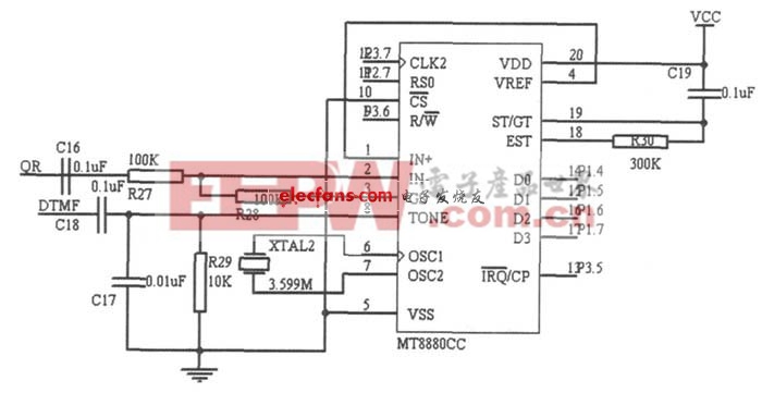 DTMF收發(fā)電路