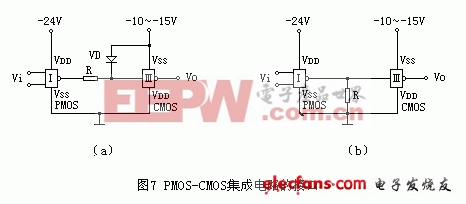 PMOS-CMOS集成電路的接口