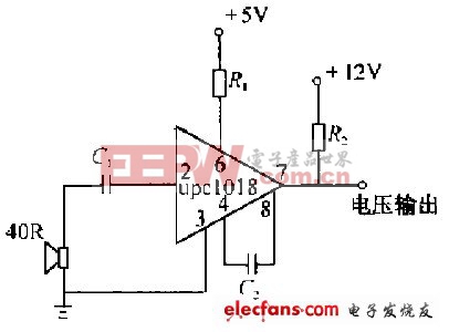 UPC1018C構成的超聲波接收電路