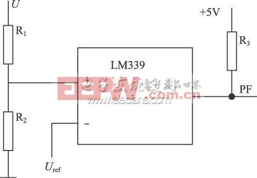 LM339电压比较器构成的欠压保护电路