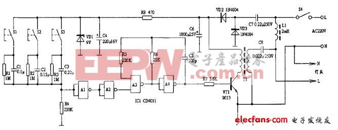 基于單片機(jī)設(shè)計(jì)的三路分段開關(guān)