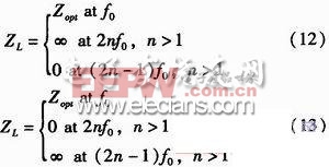 F類/逆F類功率放大器效率分析