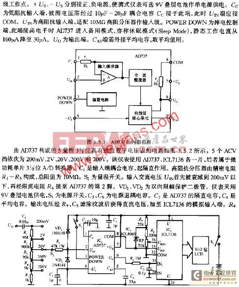 多量程真有效值數(shù)字電壓表 