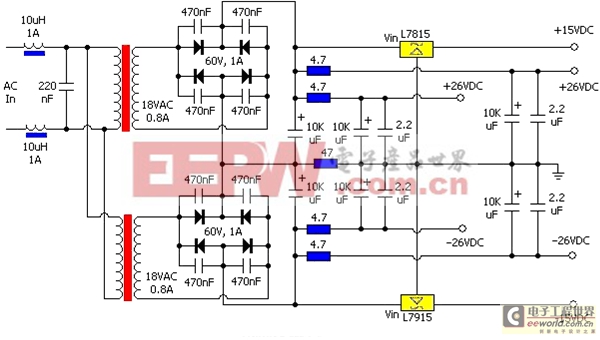 [圖文]一款提供±15V和±26V電路圖