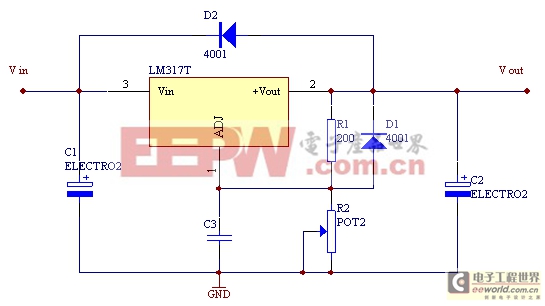 lm317可調穩(wěn)壓電路圖