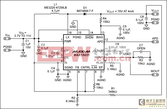 雪崩光電二極管(APD)偏置電源及其電流監(jiān)測