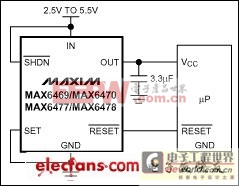 MAX6469–MAX6484 低压差线性稳压器 