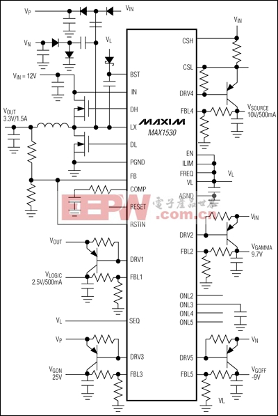 MAX1530,MAX1531:典型工作電路