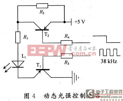 動態(tài)光強控制紅外發(fā)射電路