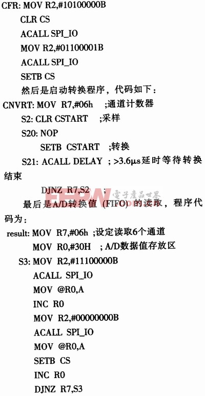 51單片機與TLV2548串行A／D的接口設計