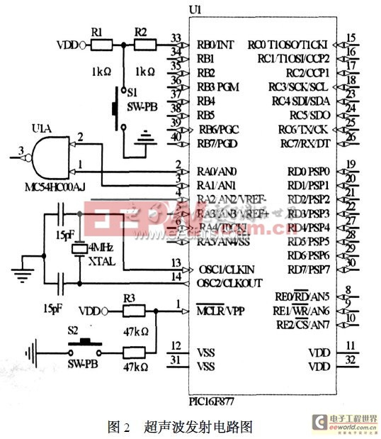 基于PIC16F877单片机的超声波测距系统设计