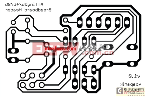 ATtiny25/45/85微控制器電路板制作