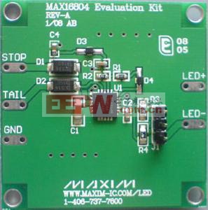 用于汽车尾灯的LED驱动器MAX16804的应用电路