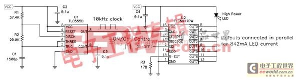 低成本555定时器取代微处理器对LED驱动器的控制