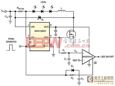 用監(jiān)控開關(guān)模式占空比的方法診斷LED 