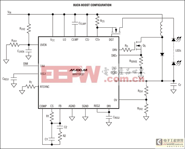 MAX16831:典型工作電路