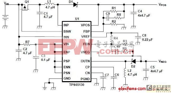 單顆組件同時(shí)提供正電壓和負(fù)電壓