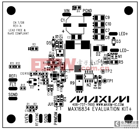 基于MAX16834大功率高亮HB LED驱动方案 