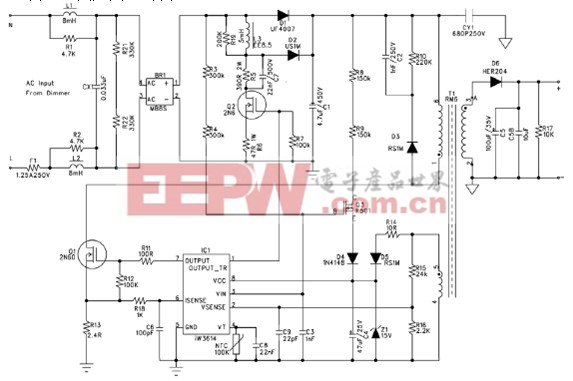 iW3614應(yīng)用電路圖