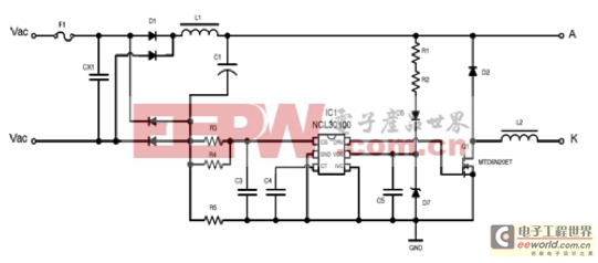 单电压输入降压方案NCL30100