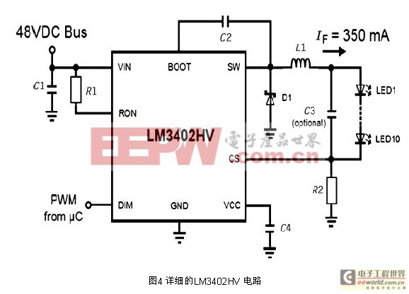 详细的LM3402HV电路