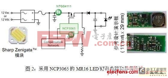 NCP3065组成的LED灯泡电路