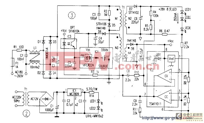 高亮度LED照明電路分析 