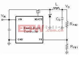 圖1a：基本降壓型電壓調(diào)整器。