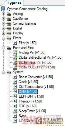 基于PSoC3的多通信接口時的DMA設(shè)計