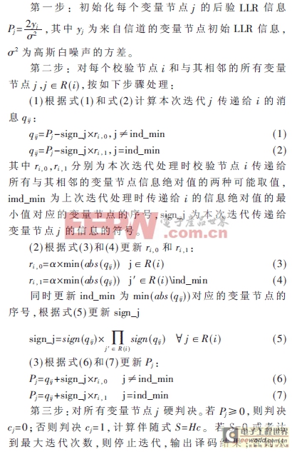 WIMAX LDPC碼譯碼器的FPGA實現(xiàn)