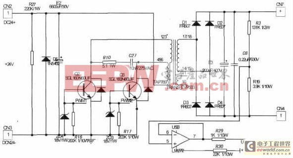 一種基于推挽逆變的車載開關(guān)電源電路設(shè)計方案