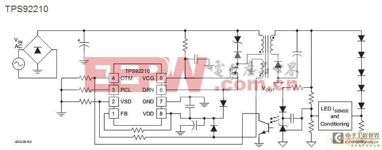功率因数校正的LED控制器—TPS92210