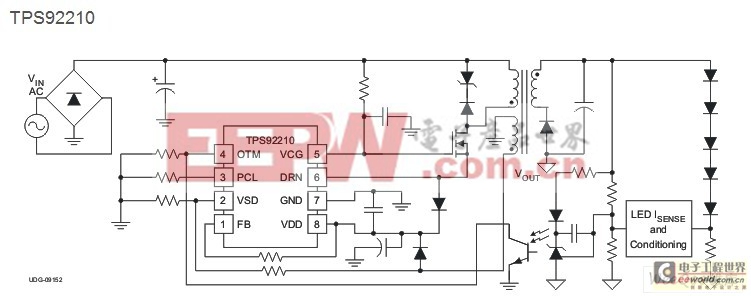 功率因數(shù)校正的LED控制器—TPS92210