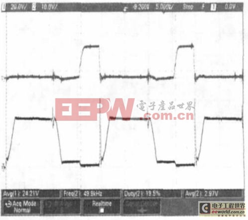 图3：输入PWN脉冲与开关元件漏极电压