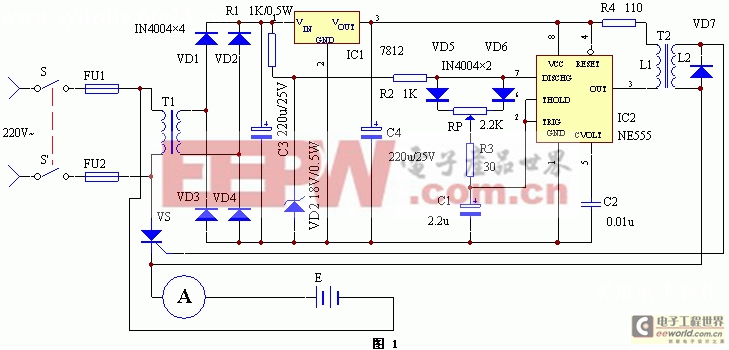 可控硅控制的無(wú)變壓器充電器設(shè)計(jì) 