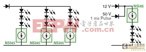 图7：NSI45汽车外部和内部照明恒流稳流器