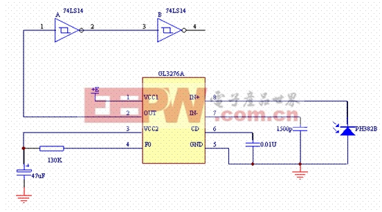 由GL3276A構(gòu)成的紅外線遙控鍵盤接收電路