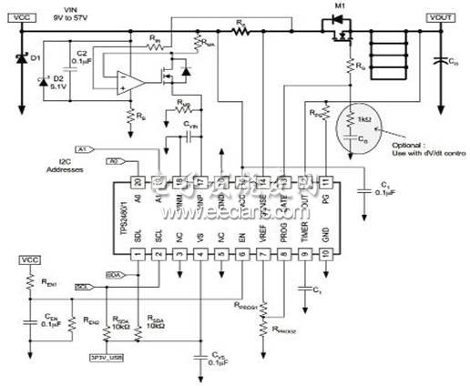 TPS2480/81高压应用电路图