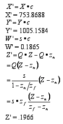 我们可计算出三维虚拟世界中的点（X、Y、Z、1.0）将变换到位置（X'、Y'、Z'、W'）