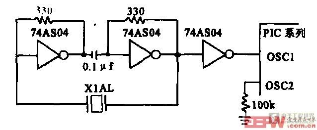 外部串行諧振振蕩電路