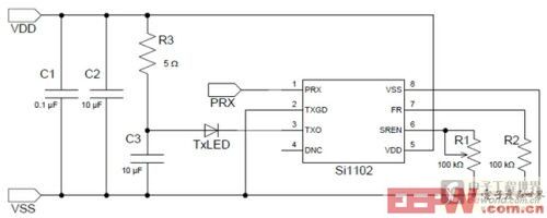 图3：Si1102的应用原理图