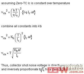 Zero-TC偏置集電極噪聲電壓