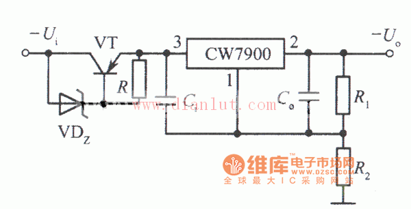 CW7900构成的高输入—高输出电压集成稳压电源电路