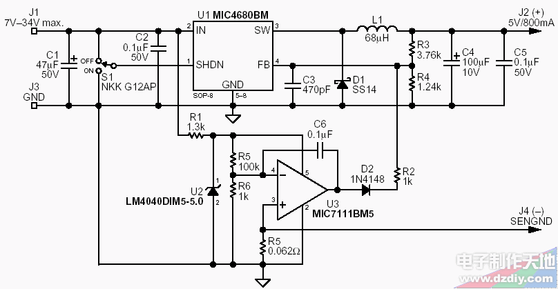 MIC4680恒流充电器电路