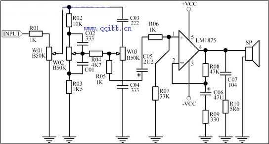 lm1875功放集成电路主要参数: 电压范围:16～60v 静态电流:50ma 输出