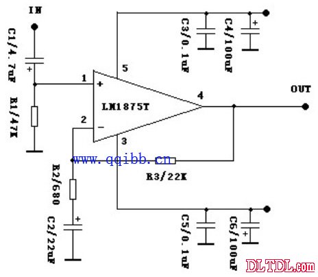 LM1875 HiFi 30W音频功率放大电路