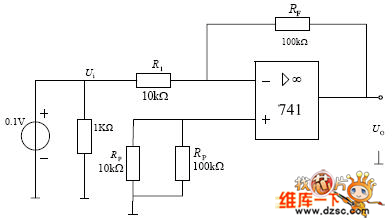 反相比例放大电路图