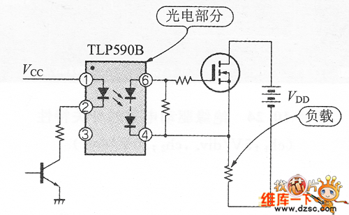 由光电耦合器组成的功率MOSFET的驱动电路